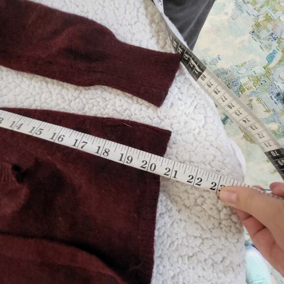 Free People - Military Moments Cardigan burgundy size XS - Picture 6 of 6